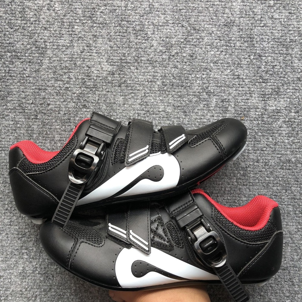 Peloton Cycling Shoes EU 38 Black Red Bike Look Delta Cleats Spin Womens Ratchet